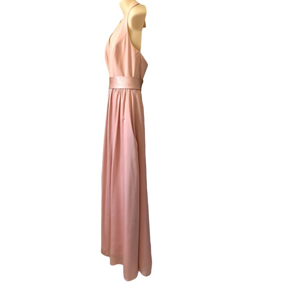 Vera Wang White Collection Pink Maxi Gown Sz 10 - Picture 5 of 7